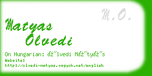 matyas olvedi business card